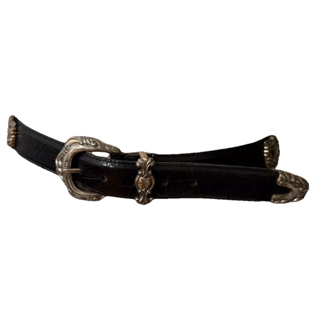 Enmon Leather Western Vintage Belt Made In USA Italian Calfskin Large 3166‎ Chic